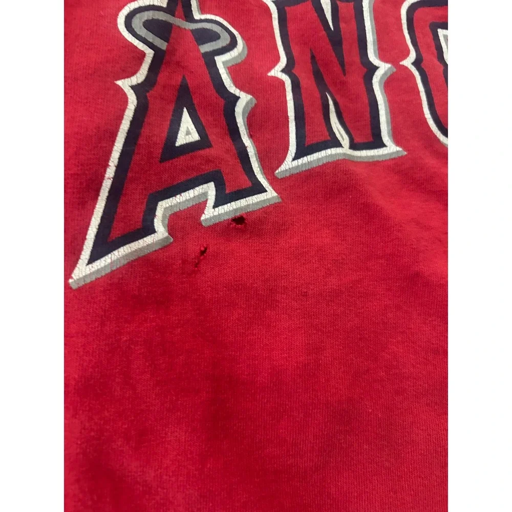 Majestic Los Angeles Angels Casey Kotchman 35 Red T-Shirt Mens XL MLB Baseball